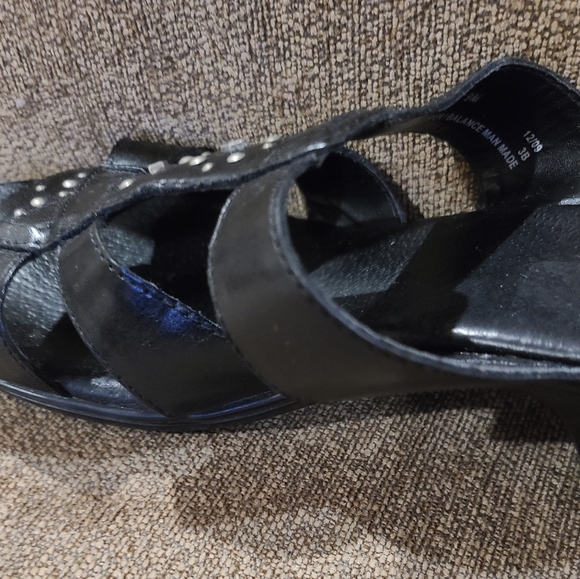 Clarks Bendables Black Wedge Sandal size 9 - Picture 6 of 12